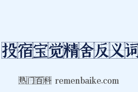 投宿宝觉精舍反义词是什么意思的图片